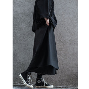 Dark Wide Leg Ninja Retro Culottes