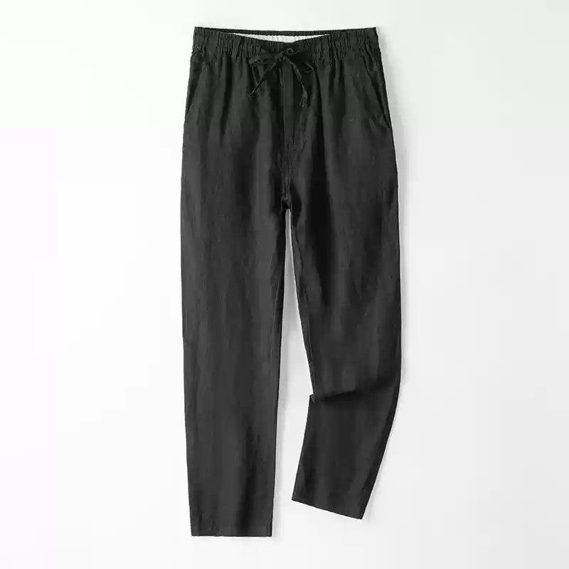 Linen Loose Thin Elastic Waist Pants