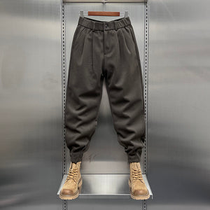 Winter Zippered Woolen Casual Trousers