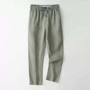 Linen Loose Thin Elastic Waist Pants