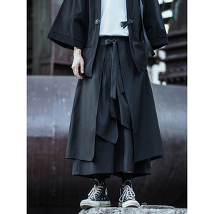 Dark Wide Leg Ninja Retro Culottes