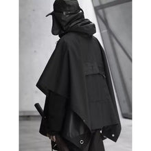 Load image into Gallery viewer, Waterproof Punk Hooded Dark Cape Techwear Jacket
