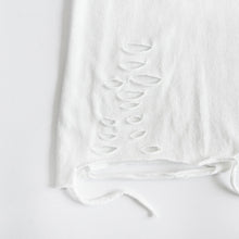 Load image into Gallery viewer, Ripped Hem Solid Long-sleeved T-shirt
