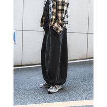 Load image into Gallery viewer, Japanese Retro Wide-leg Loose Denim Harem Pants

