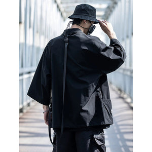 Three-quarter Sleeves Taoist Robe Techwear Cardigan