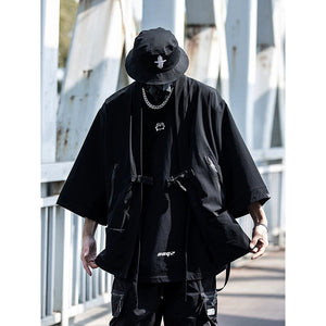 Three-quarter Sleeves Taoist Robe Techwear Cardigan