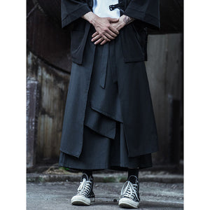 Dark Wide Leg Ninja Retro Culottes