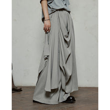 Load image into Gallery viewer, Double-layer Irregular Pleated Retro Skirt Pants
