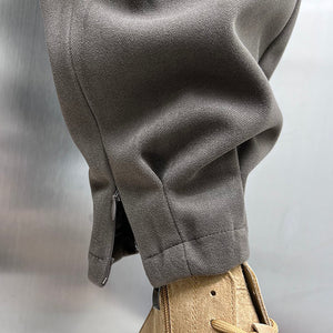 Winter Zippered Woolen Casual Trousers