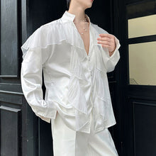 Load image into Gallery viewer, V-neck Long-sleeved Shirt with Ribbon
