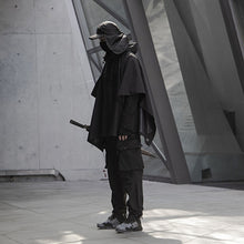 Load image into Gallery viewer, Waterproof Punk Hooded Dark Cape Techwear Jacket
