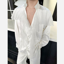 Load image into Gallery viewer, V-neck Long-sleeved Shirt with Ribbon
