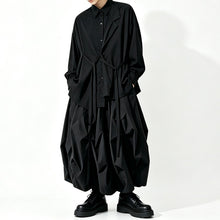 Load image into Gallery viewer, Japanese Minimalist Lyocell Draped Loose Long Sleeve Shirt
