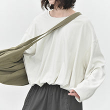 Load image into Gallery viewer, Women’s Japanese Lantern Hem Elastic Waistband Shirt

