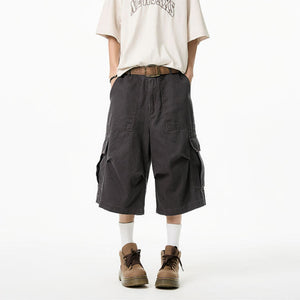 American Loose Straight Knee-length Casual Pants