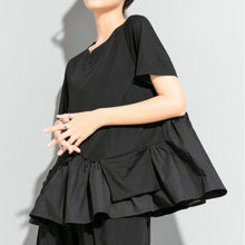 Load image into Gallery viewer, Irregularly Spliced Loose T-shirt
