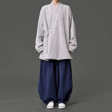 Load image into Gallery viewer, Loose Woolen Cross Front Hanfu Kimono Coat
