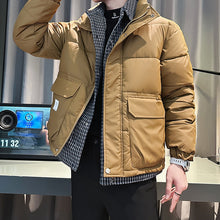 Load image into Gallery viewer, Fake Two Piece Stand Collar Cotton Coat
