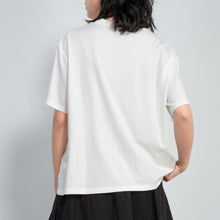 Load image into Gallery viewer, Asymmetric Round Neck Loose Fake Two-piece T-shirt
