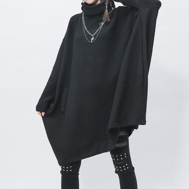 High-neck Pullover Mid-length Sweater