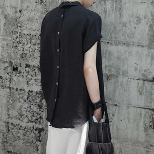 Loose Pleated Short Sleeve T-Shirt