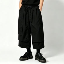 Load image into Gallery viewer, Multi-Panel Elastic-Waist Drapey Wide-Leg Pants
