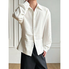 Load image into Gallery viewer, Court-style Detachable Ruffled Collar Waist Belt Shirt
