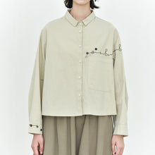 Load image into Gallery viewer, Women's Line Embroidered Collared Shirt
