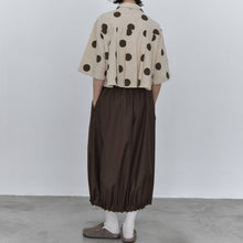 Load image into Gallery viewer, Women's Polka Dot Pleated Retro Collared Short Shirt
