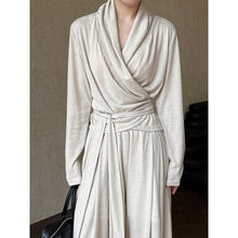 Load image into Gallery viewer, Irregular One-shoulder Waisted Pleated Top Wide-leg Pants Two-piece Set
