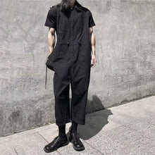 Load image into Gallery viewer, Men&#39;s Summer Black Loose Jumpsuit
