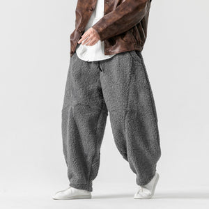 Wool Plus Velvet Thickened Wide-leg Bloomers