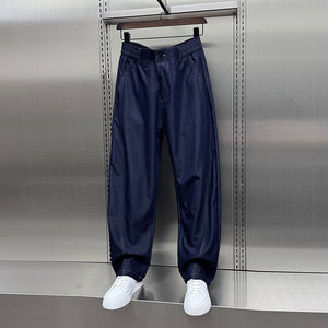 Ice Silk Drape Scimitar Loose Jeans