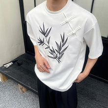 Load image into Gallery viewer, Embroidered Buttoned Casual Loose T-shirt
