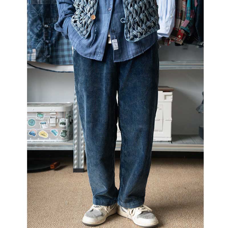 Japanese Retro Washed Corduroy Loose Overalls