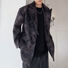 Load image into Gallery viewer, Shoulder Pad Wool Tie-dye Suit Jacket
