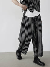 Load image into Gallery viewer, Women's Striped Elastic-Waist Casual Pants
