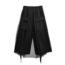 Load image into Gallery viewer, Mesh Stitching Large Pocket Workwear Wide-leg Pants

