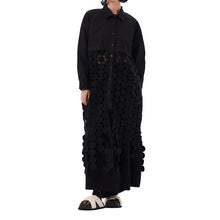 Load image into Gallery viewer, Spliced Hollow Circle Tassel Casual Shirt Dress
