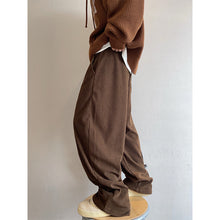 Load image into Gallery viewer, Retro Corduroy Ribbon Curved Pants
