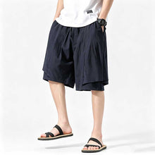 Load image into Gallery viewer, Ice Silk Loose-fitting Faux Two-piece Shorts
