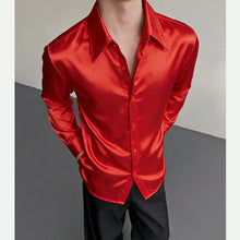 Load image into Gallery viewer, Shiny Satin Shirt Stage Performance Shirt
