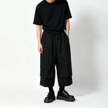 Load image into Gallery viewer, Multi-Panel Elastic-Waist Drapey Wide-Leg Pants
