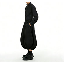 Load image into Gallery viewer, Japanese High-Waisted Loose-Fit Cropped Trousers
