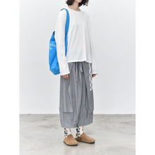 Load image into Gallery viewer, Women's Side Drawstring Hanging Tie Adjustable Loose Long Sleeve T-Shirt
