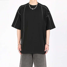 Load image into Gallery viewer, Topstitched Crew Neck Loose T-shirt
