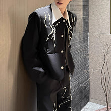Load image into Gallery viewer, Beaded Shoulder Pad Suit Jacket
