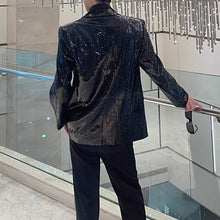 Load image into Gallery viewer, Sequined Loose Casual Suit Jacket
