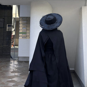 Dark Cape Two-way Wear Irregular Cape Skirt