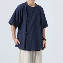Load image into Gallery viewer, Retro Button-down Short-sleeved Shirt
